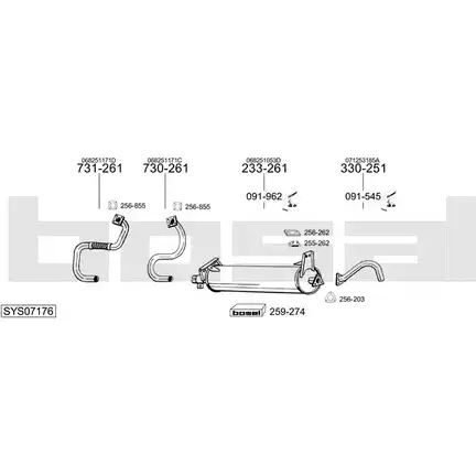 Выхлопная система BOSAL 4O14Q W 541796 SYS07176