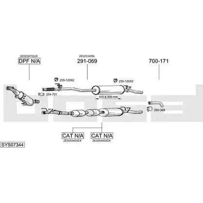 Выхлопная система BOSAL SYS07344 IUC 9DE 541922 изображение 0