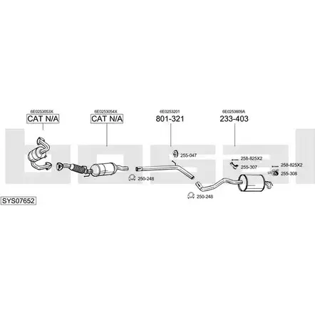 Выхлопная система BOSAL 542165 FYL F9R SYS07652
