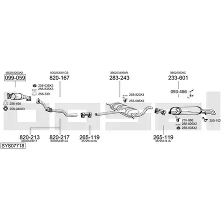 Выхлопная система BOSAL ERTW M 542219 SYS07718