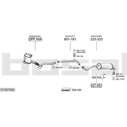Выхлопная система BOSAL SYS07900 54 HYJ 542365