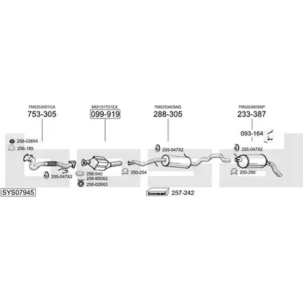 Выхлопная система BOSAL SYS07945 TSDU D 542397 изображение 0