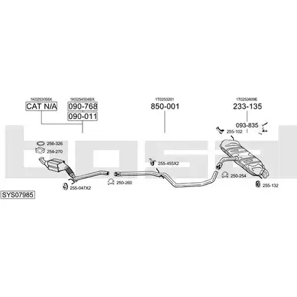 Выхлопная система BOSAL 9X AEN SYS07985 542430 изображение 0