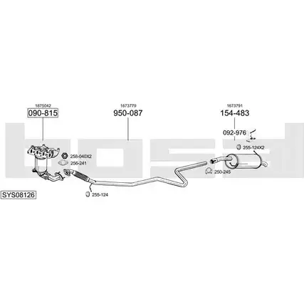 Выхлопная система BOSAL YHK BWM1 SYS08126 542554