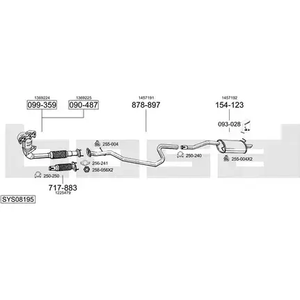 Выхлопная система BOSAL LV R3D 542612 SYS08195