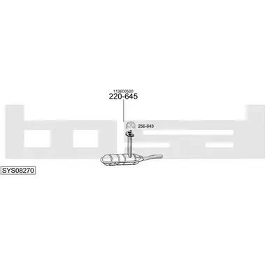 Система выпуска ОГ BOSAL SYS08270 ZWF RJR 542664 UBBED