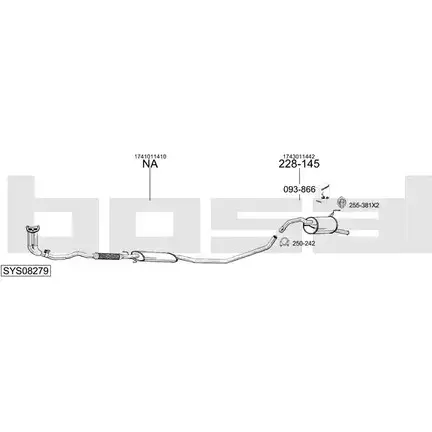 Выхлопная система BOSAL Z 5B7CVH 542673 SYS08279 изображение 0