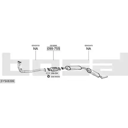 Выхлопная система BOSAL F5S LY 542786 SYS08399
