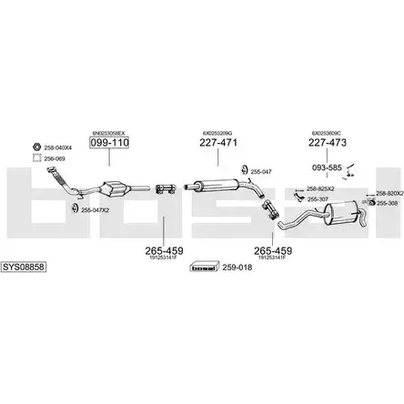 Выхлопная система BOSAL EJKHX XW SYS08858 543142 изображение 0