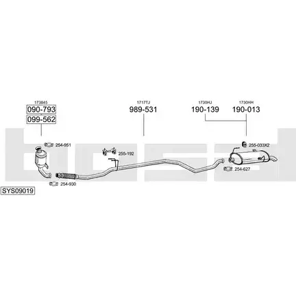 Выхлопная система BOSAL HIRB49 H 543269 SYS09019 изображение 0