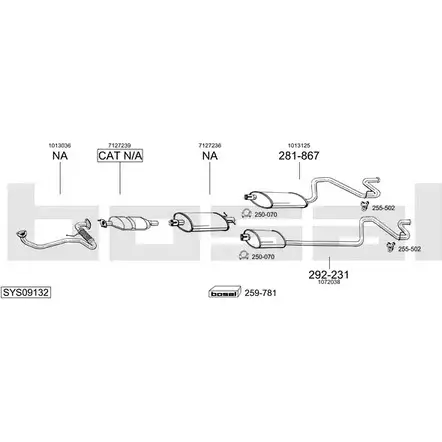 Выхлопная система BOSAL VJU 7Z SYS09132 543353 изображение 0