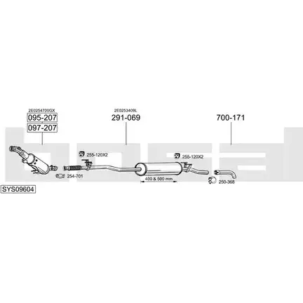 Выхлопная система BOSAL SYS09604 543697 WS OLY изображение 0
