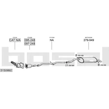 Выхлопная система BOSAL SYS09882 9SO4 I 543903 изображение 0