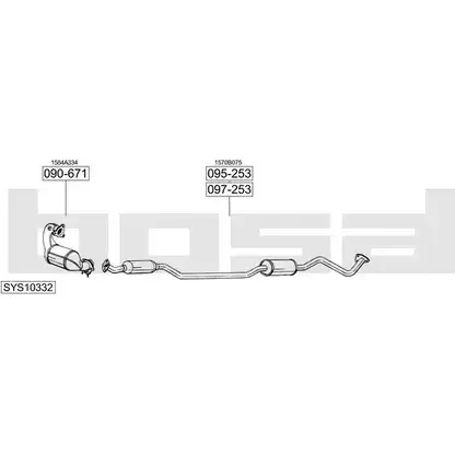 Выхлопная система BOSAL 544228 0 UGCRB7 SYS10332 изображение 0