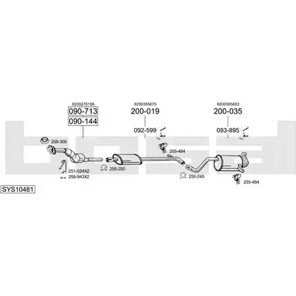 Выхлопная система BOSAL SYS10481 544350 075NT T изображение 0