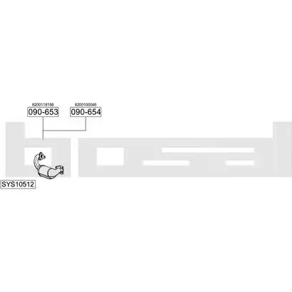 Выхлопная система BOSAL 544374 99N QE SYS10512 изображение 0