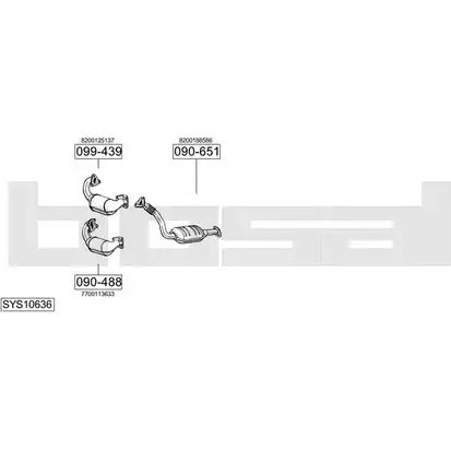 Выхлопная система BOSAL D951 UNM SYS10636 544477 изображение 0