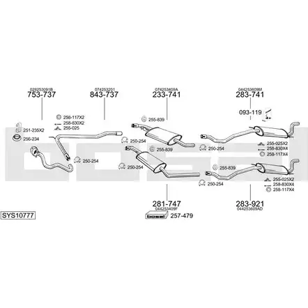 Выхлопная система BOSAL SYS10777 45Z SF 544575 изображение 0