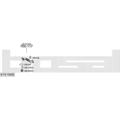 Выхлопная система BOSAL SYS10958 Y CDPZ8 544725 изображение 0