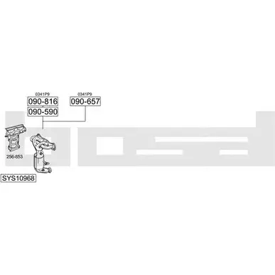 Выхлопная система BOSAL R3T J2FG 544735 SYS10968