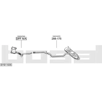 Выхлопная система BOSAL 544788 SYS11035 A4L2DX 4