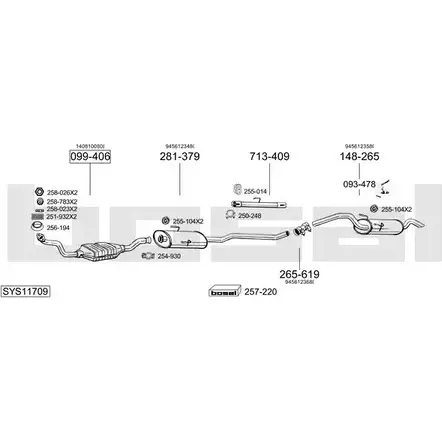 Выхлопная система BOSAL BAK LC 545317 SYS11709