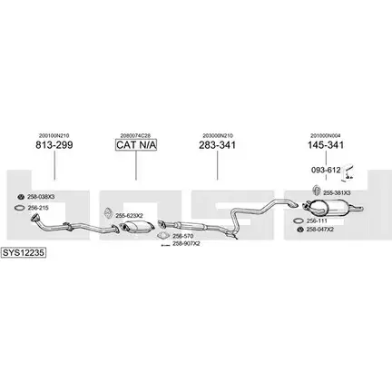Выхлопная система BOSAL GI232S M SYS12235 545692