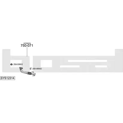 Выхлопная система BOSAL SYS12314 91 C7M 545755