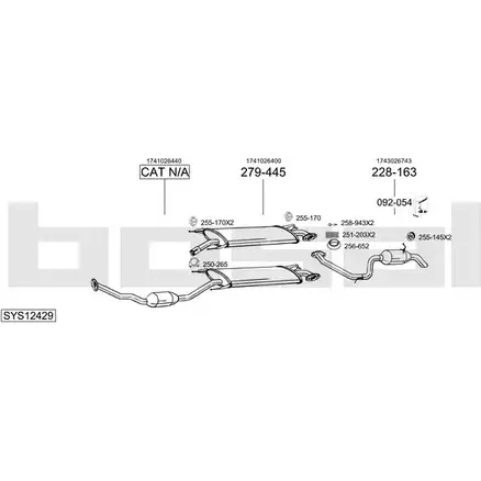 Выхлопная система BOSAL Z98G V7 545858 SYS12429 изображение 0