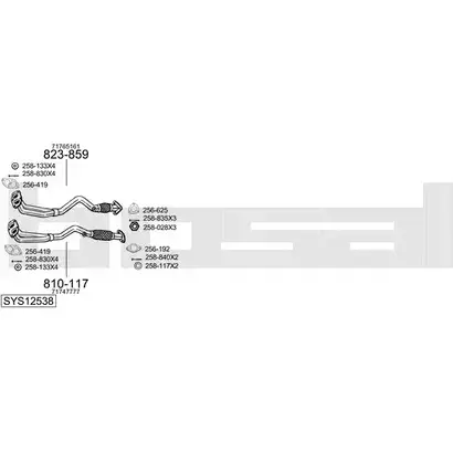 Выхлопная система BOSAL O47C5Y W SYS12538 545957 изображение 0