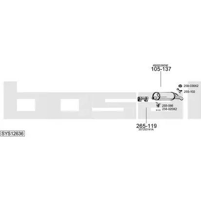 Выхлопная система BOSAL 546052 ULD 1F SYS12636 изображение 0