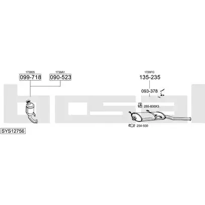 Выхлопная система BOSAL 5FSEW L 546151 SYS12756 изображение 0