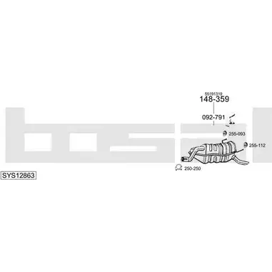 Выхлопная система BOSAL 0DO7 4 546245 SYS12863 изображение 0