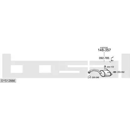 Выхлопная система BOSAL SYS12886 VXX ZJE 546264 изображение 0