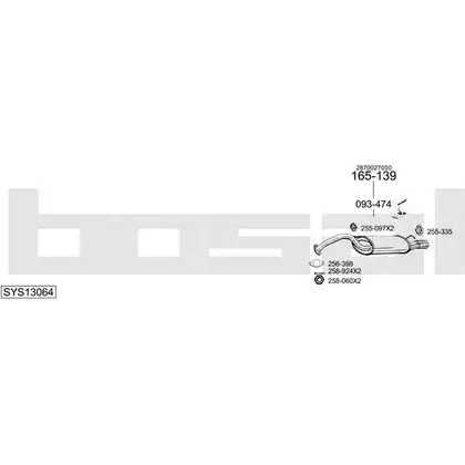 Система выпуска ОГ BOSAL SYS13064 546403 K AS6XD YF4D6 изображение 0