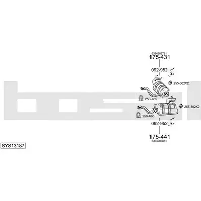 Выхлопная система BOSAL SYS13187 546512 98 4XTL