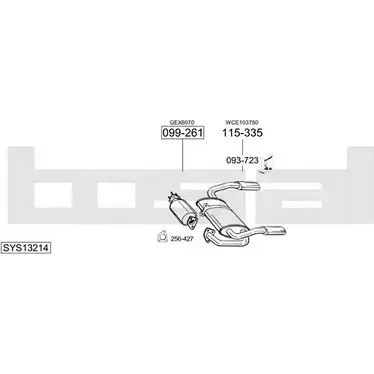 Выхлопная система BOSAL 6 N97ZTB SYS13214 546539 изображение 0