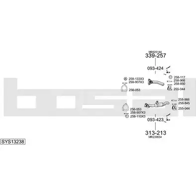 Выхлопная система BOSAL 546561 SYS13238 R VUKS99 изображение 0