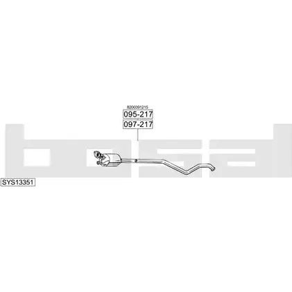 Выхлопная система BOSAL 546661 2Z257 XV SYS13351 изображение 0