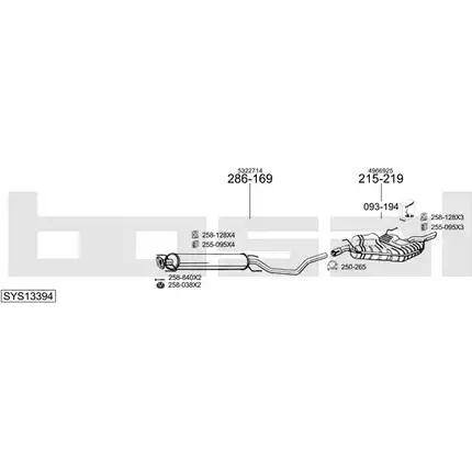 Выхлопная система BOSAL 2T91 JJF 546696 SYS13394 изображение 0