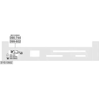 Выхлопная система BOSAL 546798 SYS13502 69 PNO изображение 0