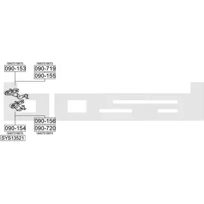 Выхлопная система BOSAL SYS13521 546815 J Z1G45 изображение 0