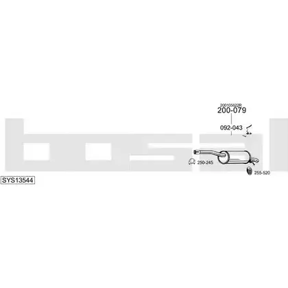 Выхлопная система BOSAL SYS13544 3N5 XU 546837 изображение 0