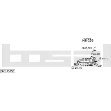 Выхлопная система BOSAL HCV 1V 547089 SYS13830 изображение 0