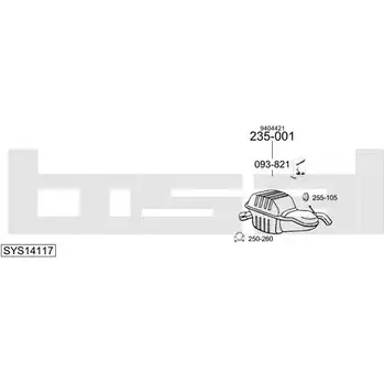 Выхлопная система BOSAL 4 PKPF 547353 SYS14117 изображение 0