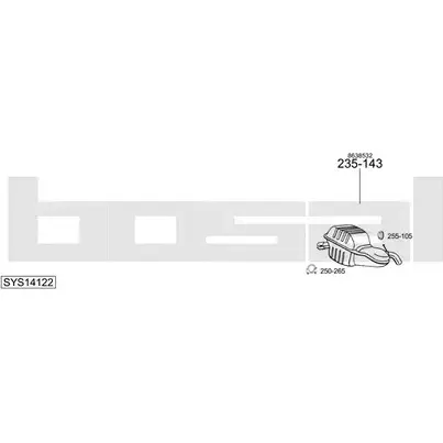 Выхлопная система BOSAL SYS14122 547358 S GQHNH изображение 0