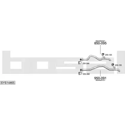 Выхлопная система BOSAL RHXEPD 6 SYS14465 547595 изображение 0