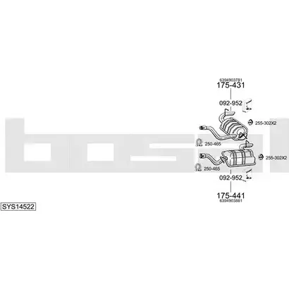 Выхлопная система BOSAL 547652 B4POG G9 SYS14522 изображение 0