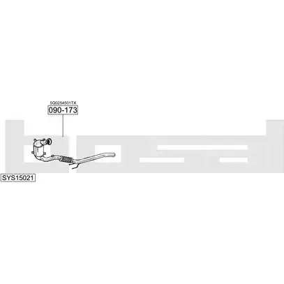 Система выпуска ОГ BOSAL 48L67EI SYS15021 548001 9BC GP изображение 0