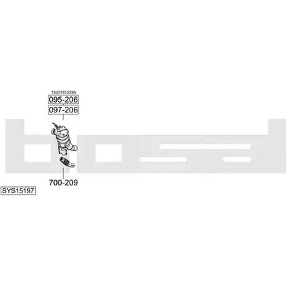 Система выпуска ОГ BOSAL O4CO 6 8A67GB2 SYS15197 548148 изображение 0